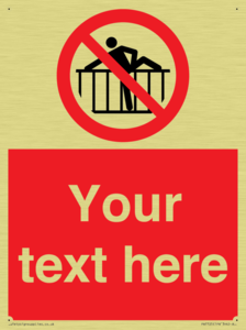 Custom prohibition do not cross barrier